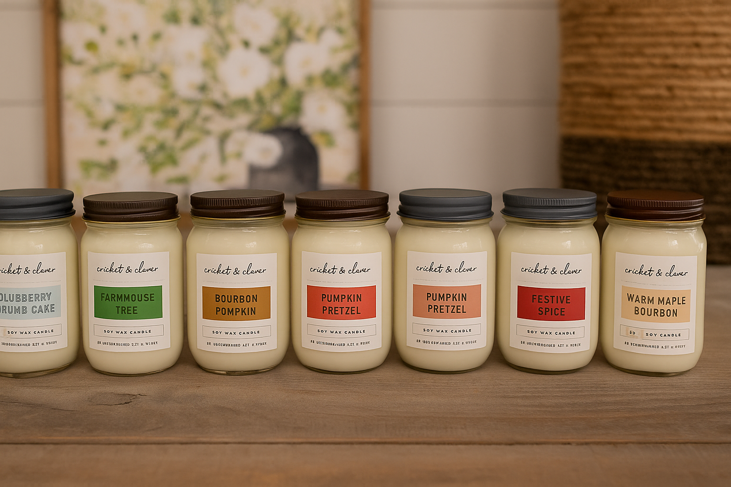 Soy Wax Mason Jar Candle — 12oz