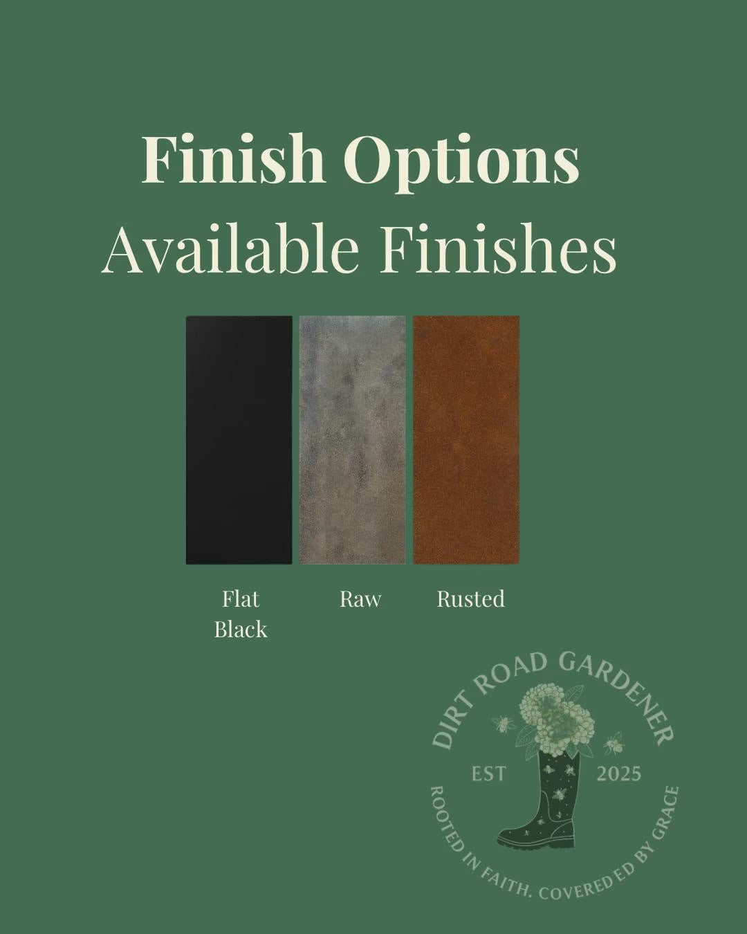 ROOTED Farmhouse Country Cottage Garden Word Sign