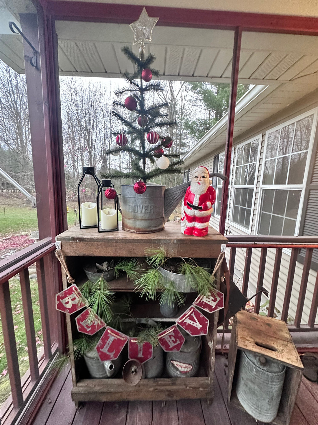 A 60° Miracle & A Dirt Road Christmas Porch Makeover