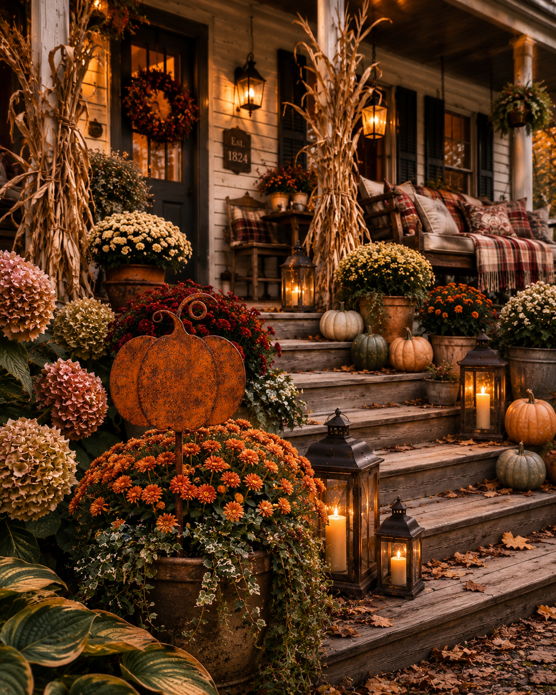 Pumpkin Garden Stake | Fall Garden Decor | Rustic Autumn Yard Art | Harvest Garden Decor | Farmhouse Outdoor Decor | Pumpkin Patch Decor