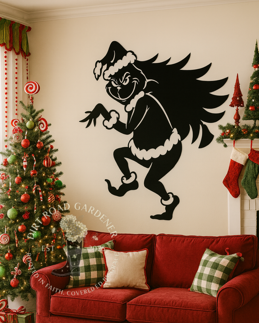 Christmas CNC Metal Wall Art | Whoville Inspired Decoration | Farmhouse Christmas Sign