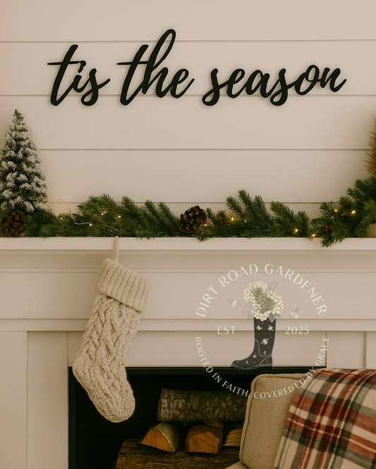 Tis the Season Metal Sign | Farmhouse Christmas Wall Decor | Holiday Decorations