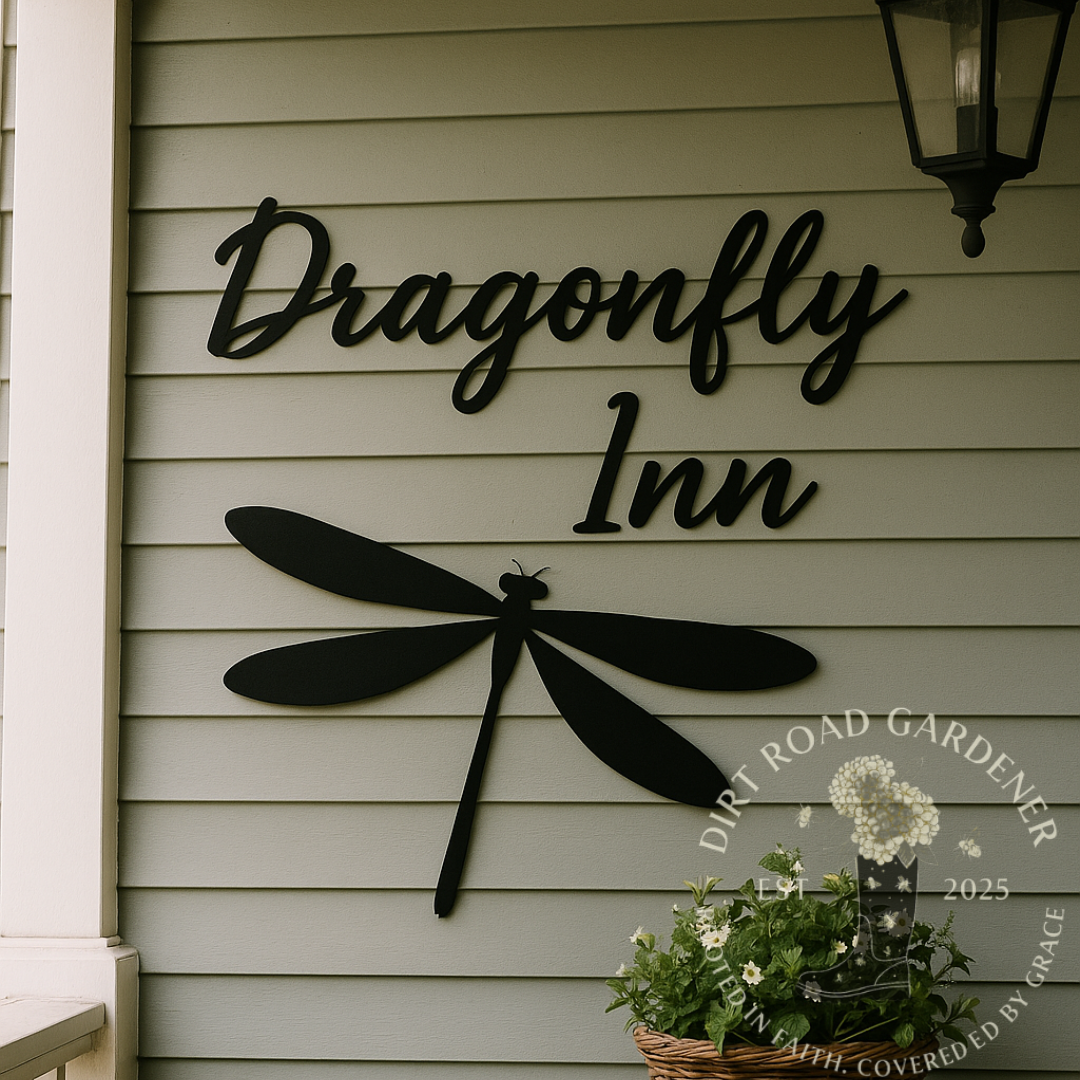 Dragonfly Inn Metal Wall Art | Stars Hollow Inspired | Farmhouse Porch Sign