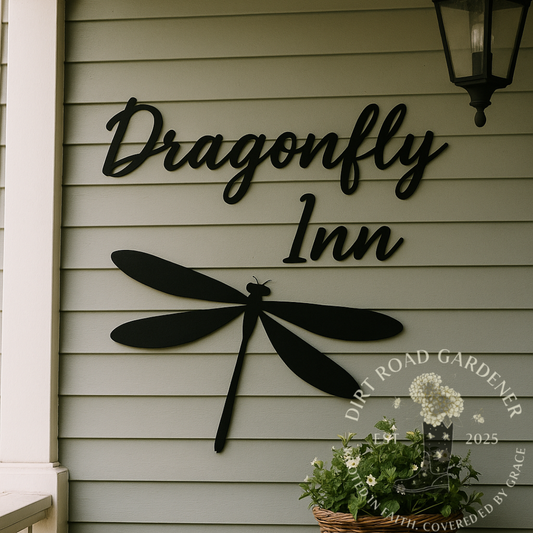 Dragonfly Inn Metal Wall Art | Stars Hollow Inspired | Farmhouse Porch Sign