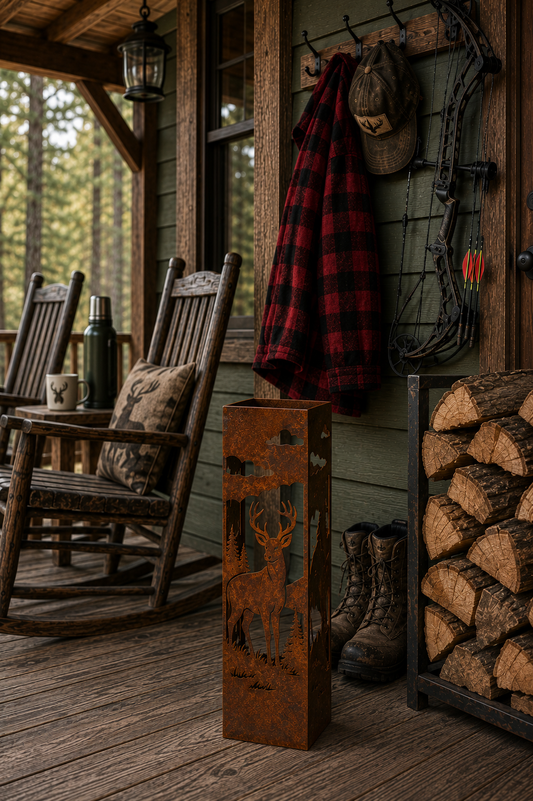 Extra Large Whitetail Buck Garden Column – 24”