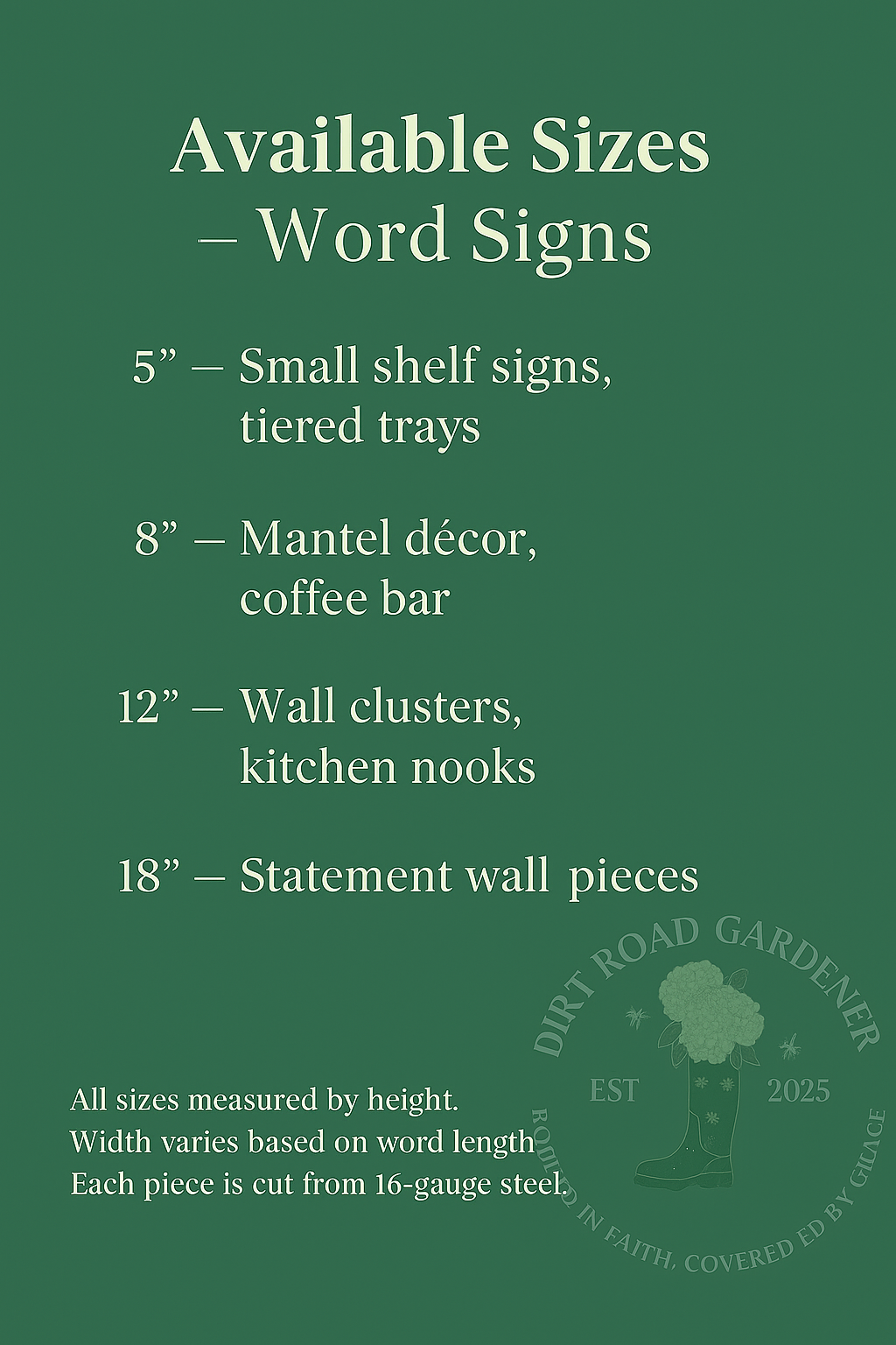 North Pole Metal Word Sign | Farmhouse Christmas Wall Decor