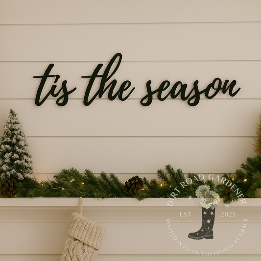 Tis the Season Metal Sign | Farmhouse Christmas Wall Decor | Holiday Decorations