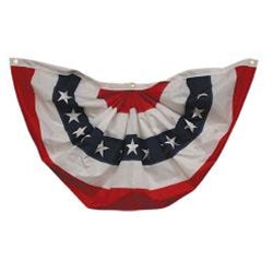 Embroidered Nylon Americana Bunting – 2'x4'