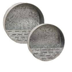 2/Set Round Olive Wall Pockets