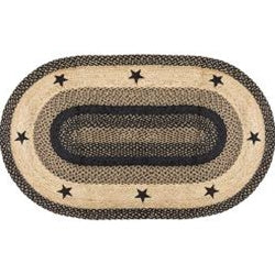 Braided Black Star Jute Rug – 3'x5'