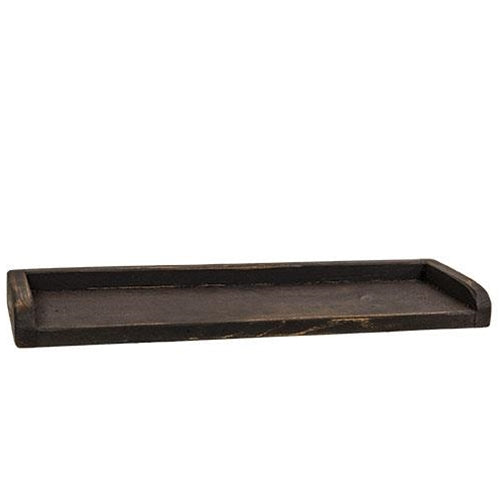 Aged Wood Toilet Tank Cover – Black