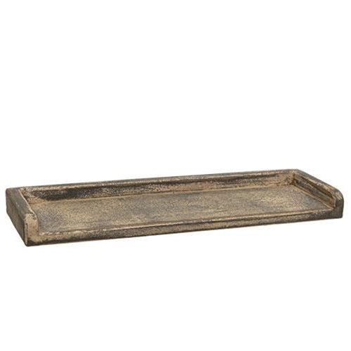 Aged Wood Toilet Tank Cover – White