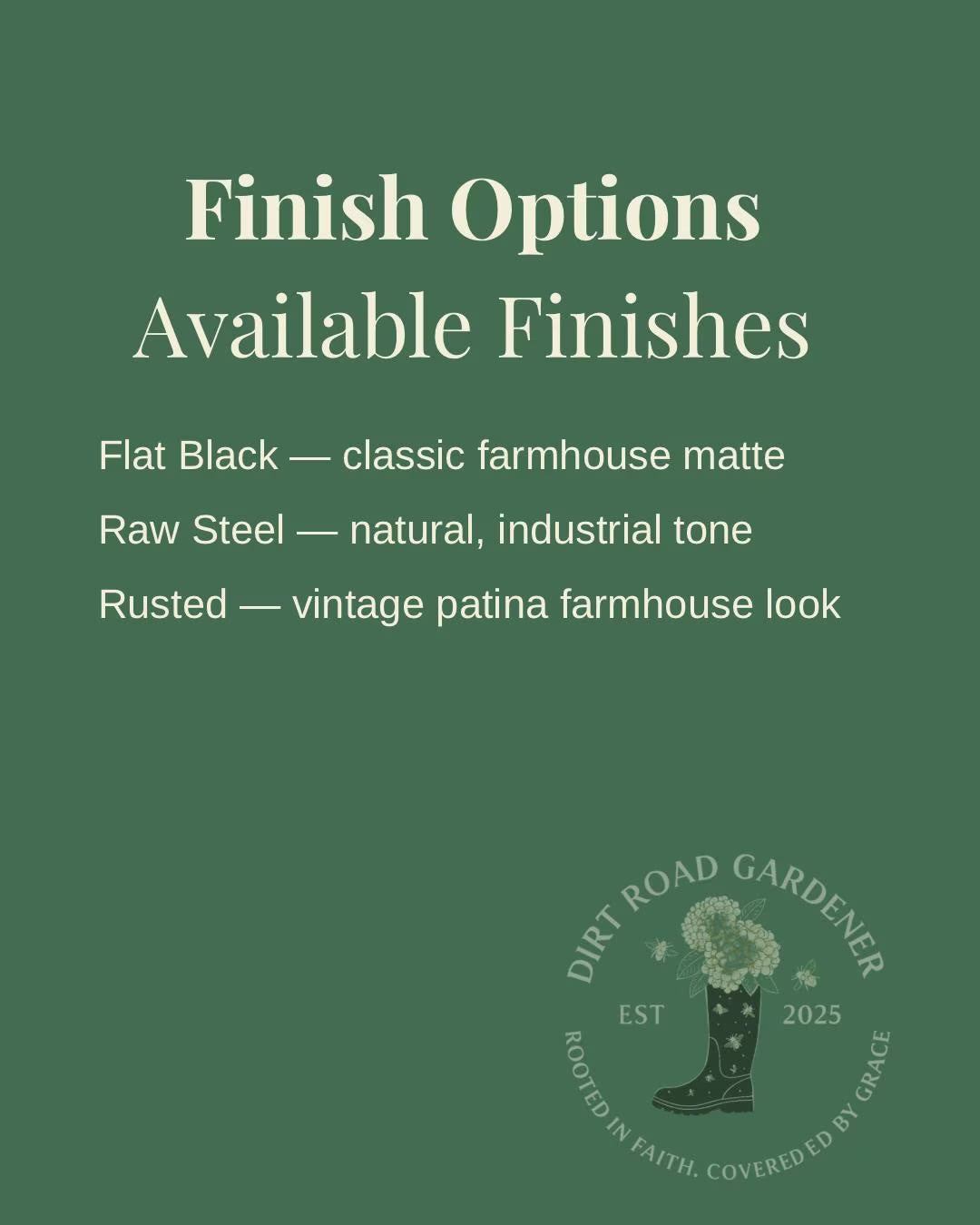 ROOTED Farmhouse Country Cottage Garden Word Sign