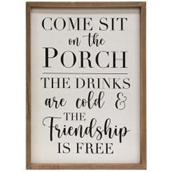 Come Sit on the Porch Framed Sign