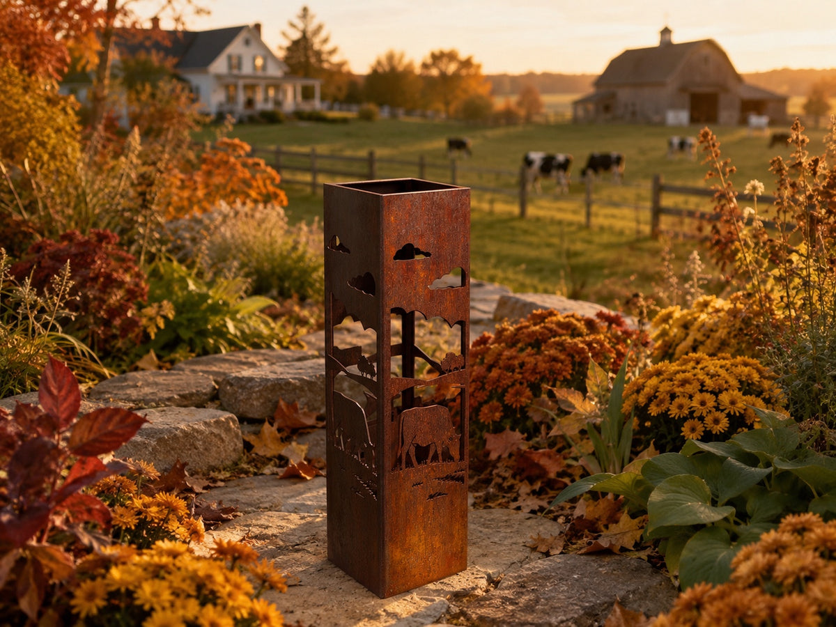 18 Inch Cattle Pasture steel garden column