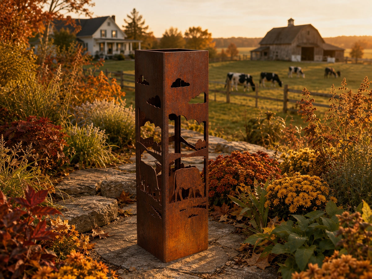 24 Inch Cattle Pasture steel garden column