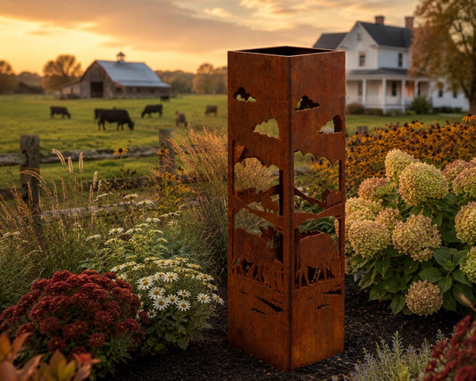 32 Inch Cattle Pasture steel garden column
