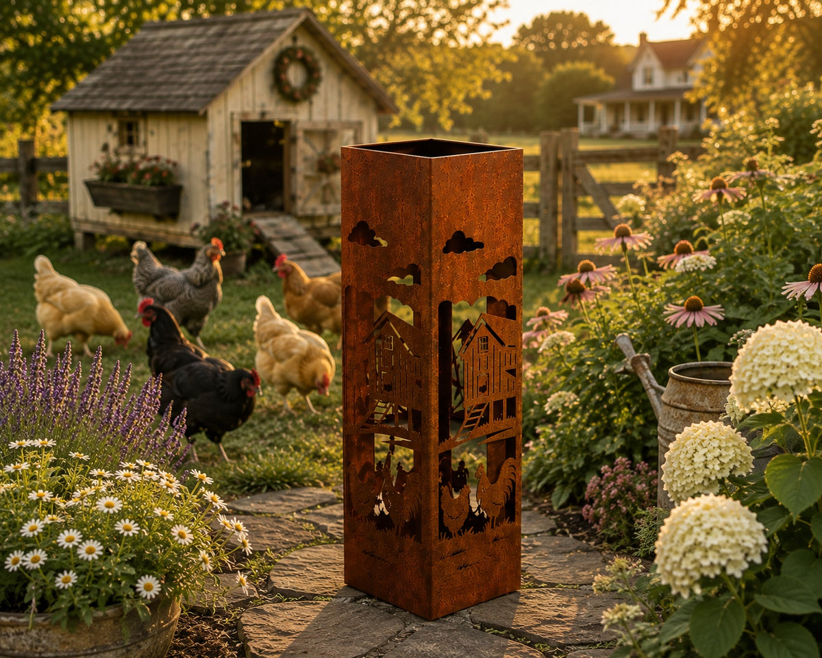 24 Inch Homestead Chicken Coop steel garden column