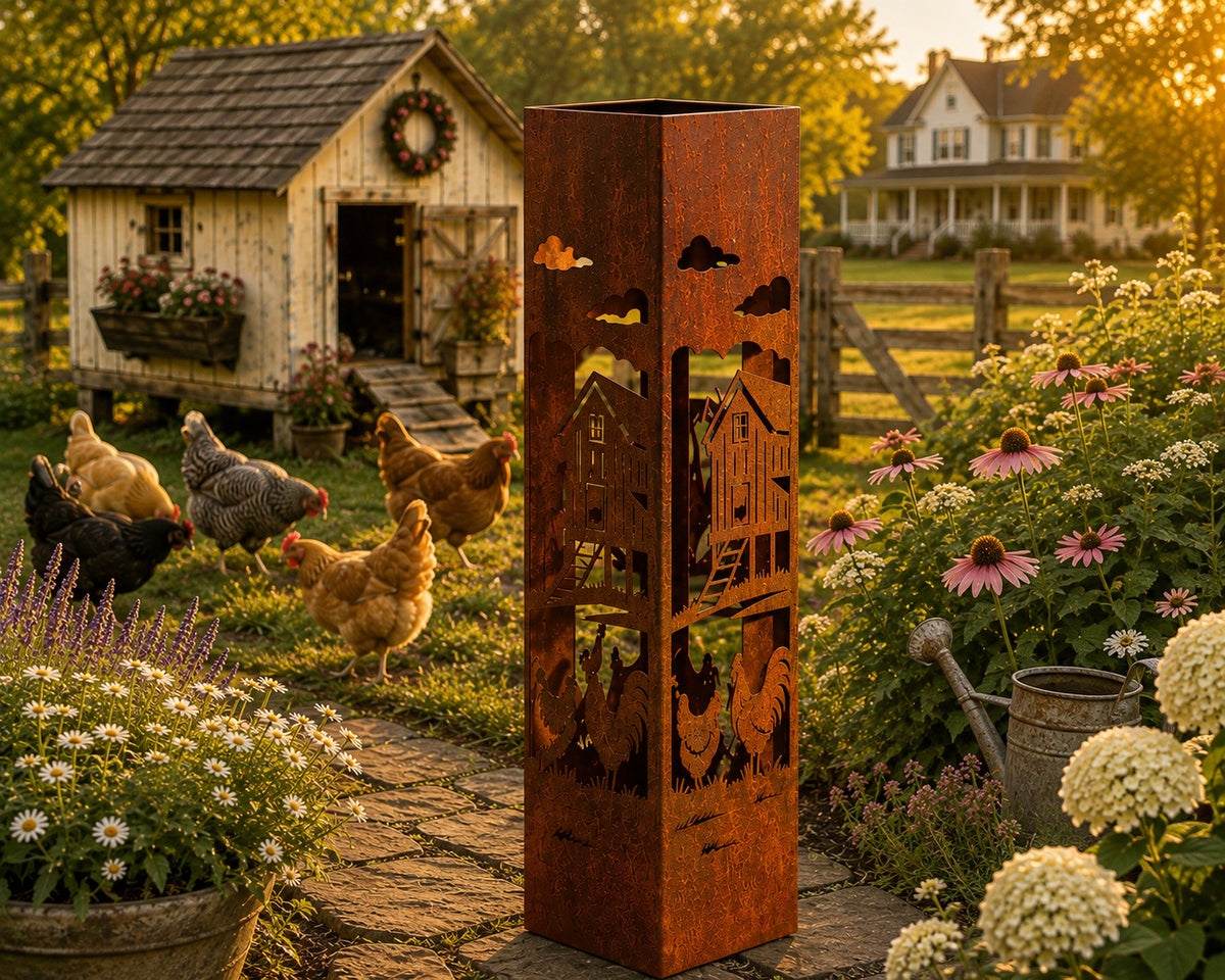 32 Inch Homestead Chicken Coop steel garden column