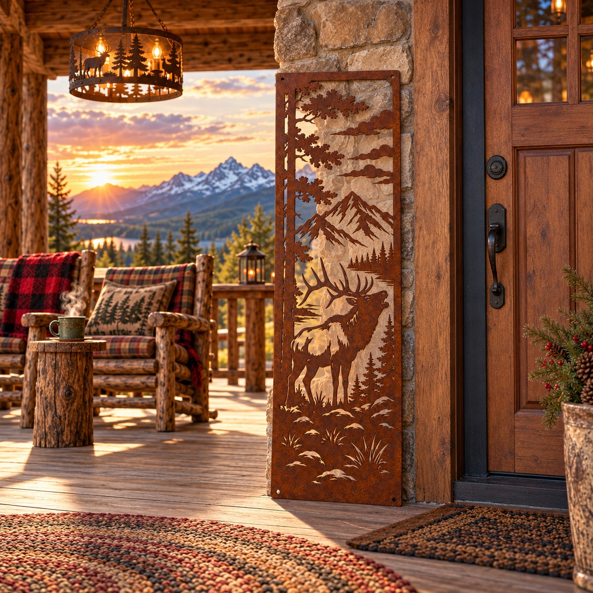 Elk Metal Porch Leaner