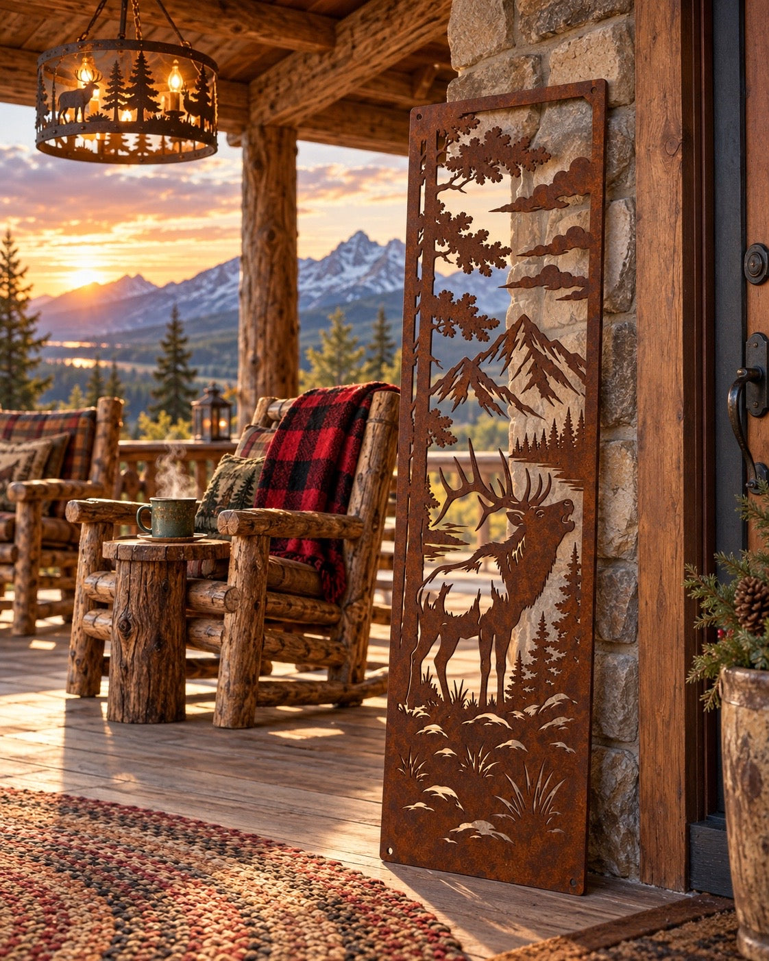 Elk Metal Porch Leaner