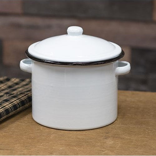 Black Rim Enamel Simmer Pot