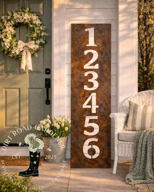 Customizable Address Cottage Farmhouse Porch Leaner Sign