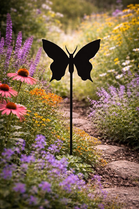 Butterfly Metal Garden Stake | Handmade Steel Garden Art