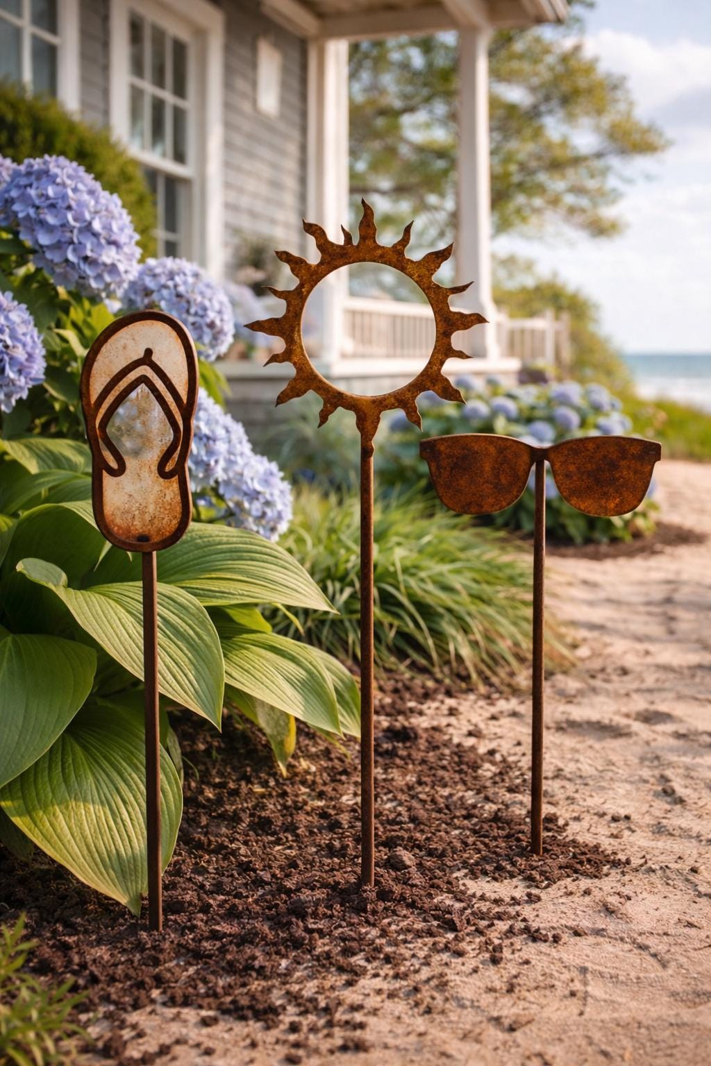 Sun & Sand Garden Stake Trio