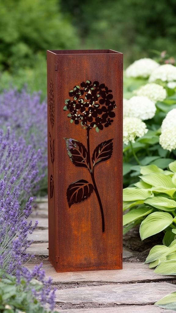 Hydrangea Garden Duo – 12” & 18” Layered Column Set