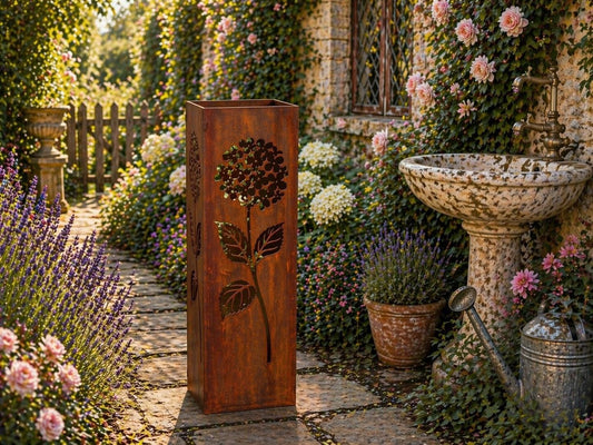 Grand Hydrangea Gathering – 24” Garden Column