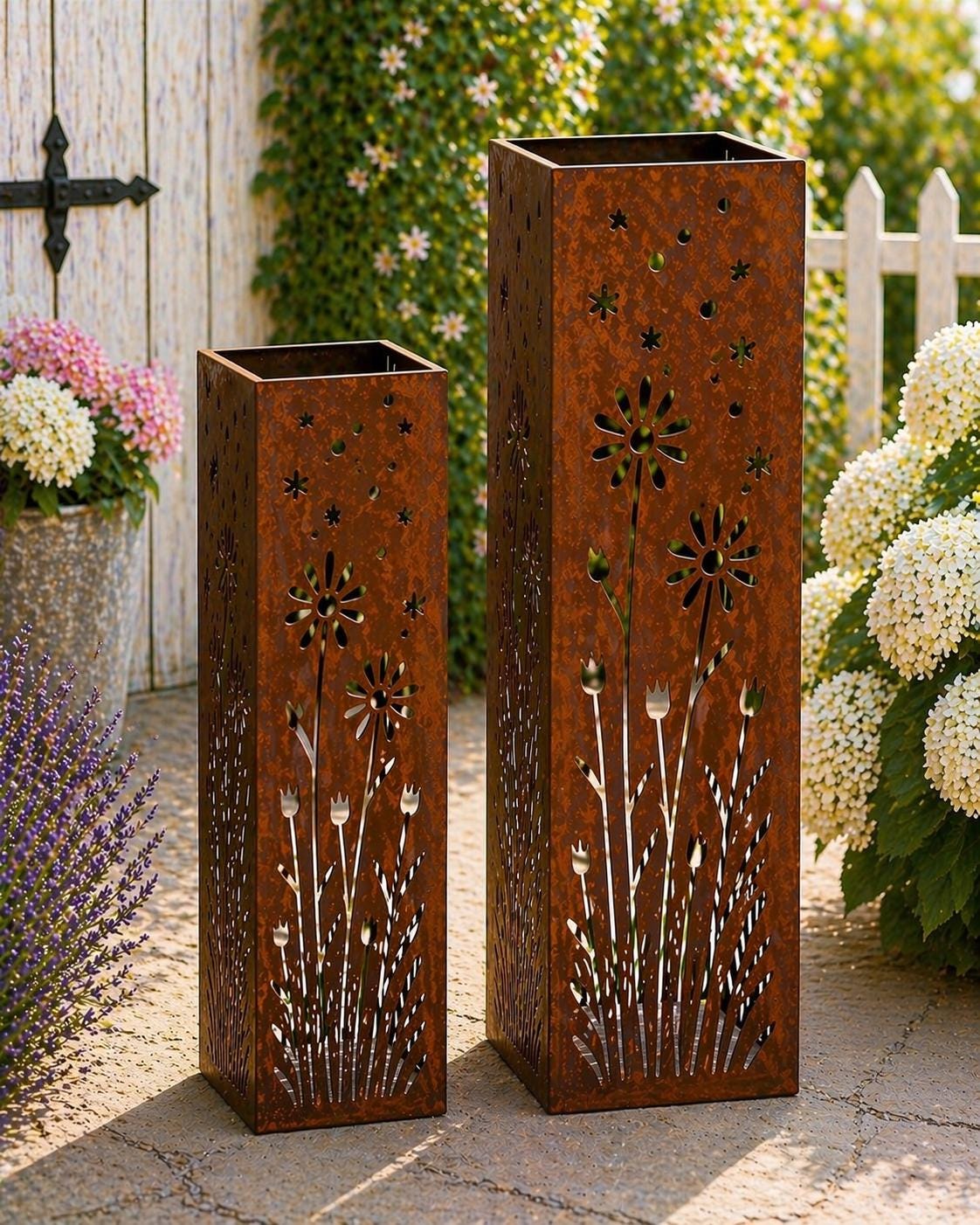 Meadow in Full Bloom – 18” & 24” Wildflower Column Set