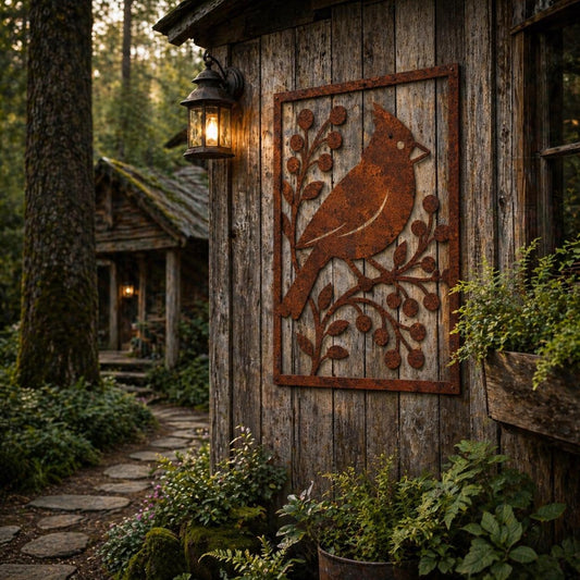 Bird Wall Art | Cardinal Botanical Garden & Yard Decor
