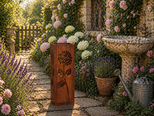 Hydrangea Garden Sentinel – 18” Statement Column
