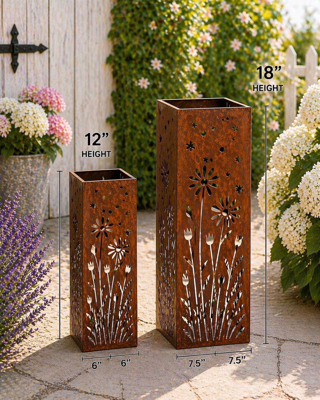 Meadow Beginnings Duo – 12” & 18” Wildflower Column Set