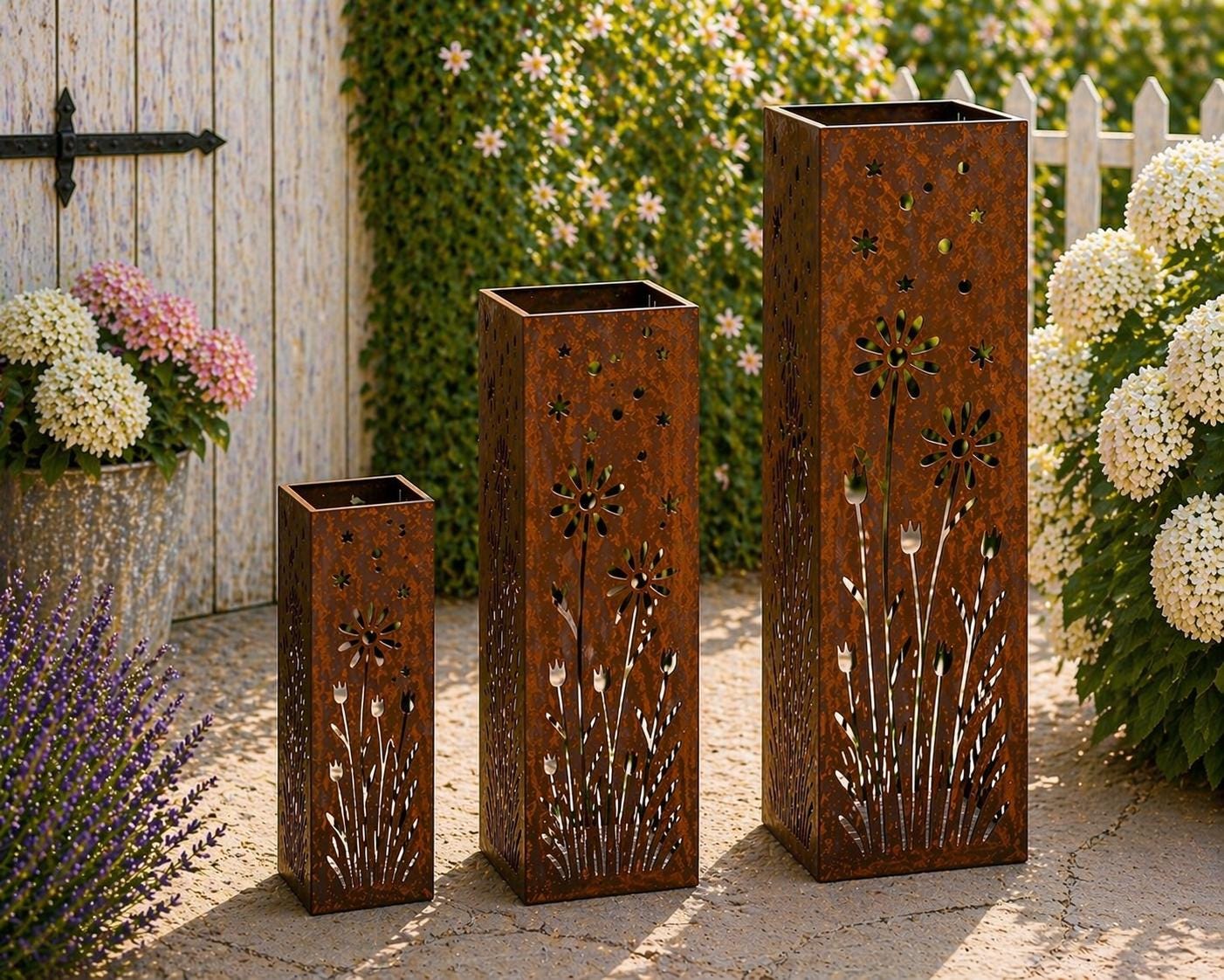 The Wildflower Meadow Collection – 12”, 18” & 24” Garden Column Set