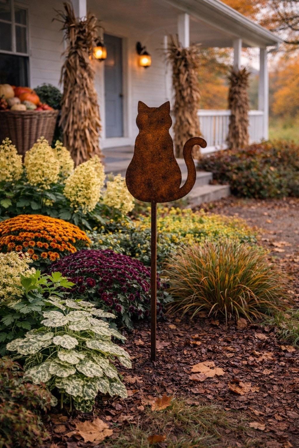 Cat Garden Stake | Metal Cat Yard Art | Cat Lover Garden Decor | Black Cat Garden Stake | Cottage Garden Decor | Cat Mom Gift