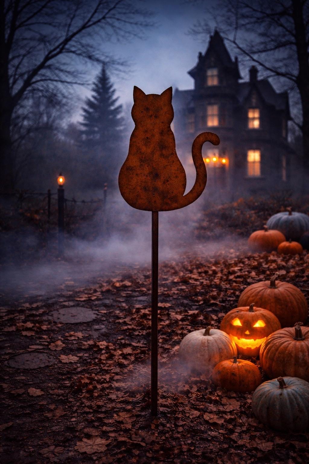 Black Cat Garden Stake | Halloween Garden Decor | Witchy Garden Art | Gothic Outdoor Decor | Cat Lover Gift | Spooky Garden Stake