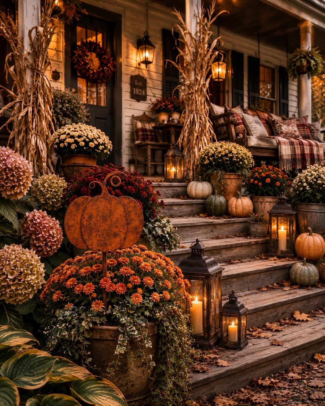 Pumpkin Garden Stake | Fall Garden Decor | Rustic Autumn Yard Art | Harvest Garden Decor | Farmhouse Outdoor Decor | Pumpkin Patch Decor