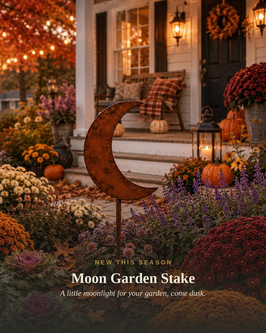 Moon Garden Stake | Crescent Moon Yard Art | Celestial Garden Decor | Moon Lover Gift | Witchy Garden Decor | Cottage Garden Art