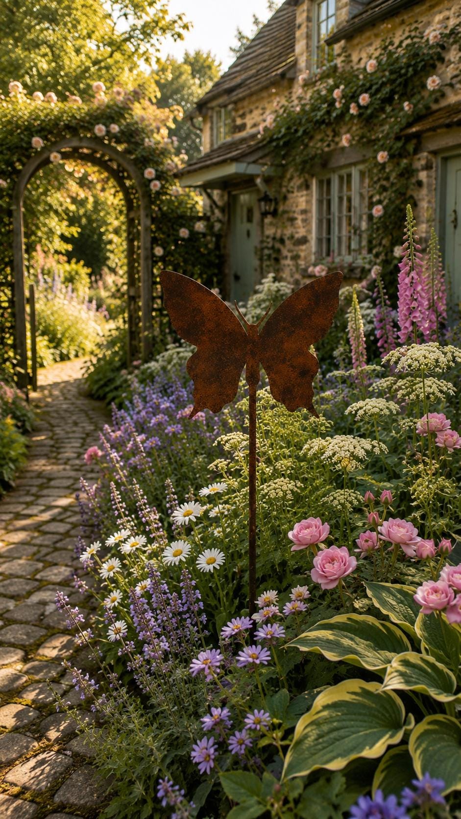 Butterfly Metal Garden Stake | Handmade Steel Garden Art
