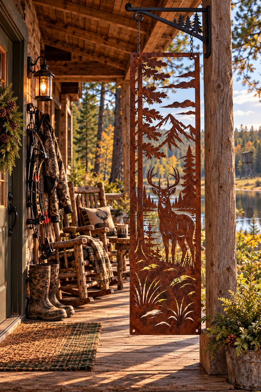 Mountain Buck Metal Porch Leaner