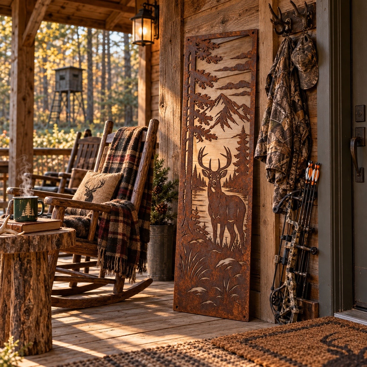 Mountain Buck Metal Porch Leaner