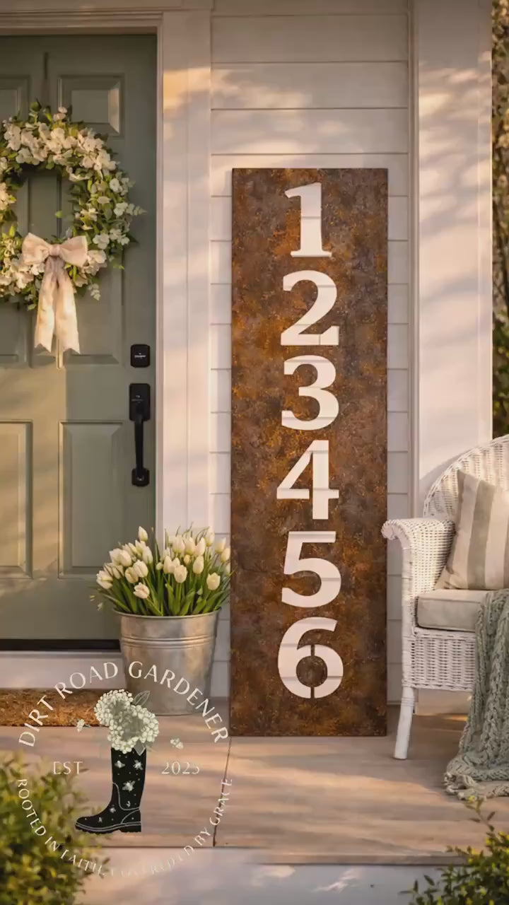 Customizable Address Cottage Farmhouse Porch Leaner Sign