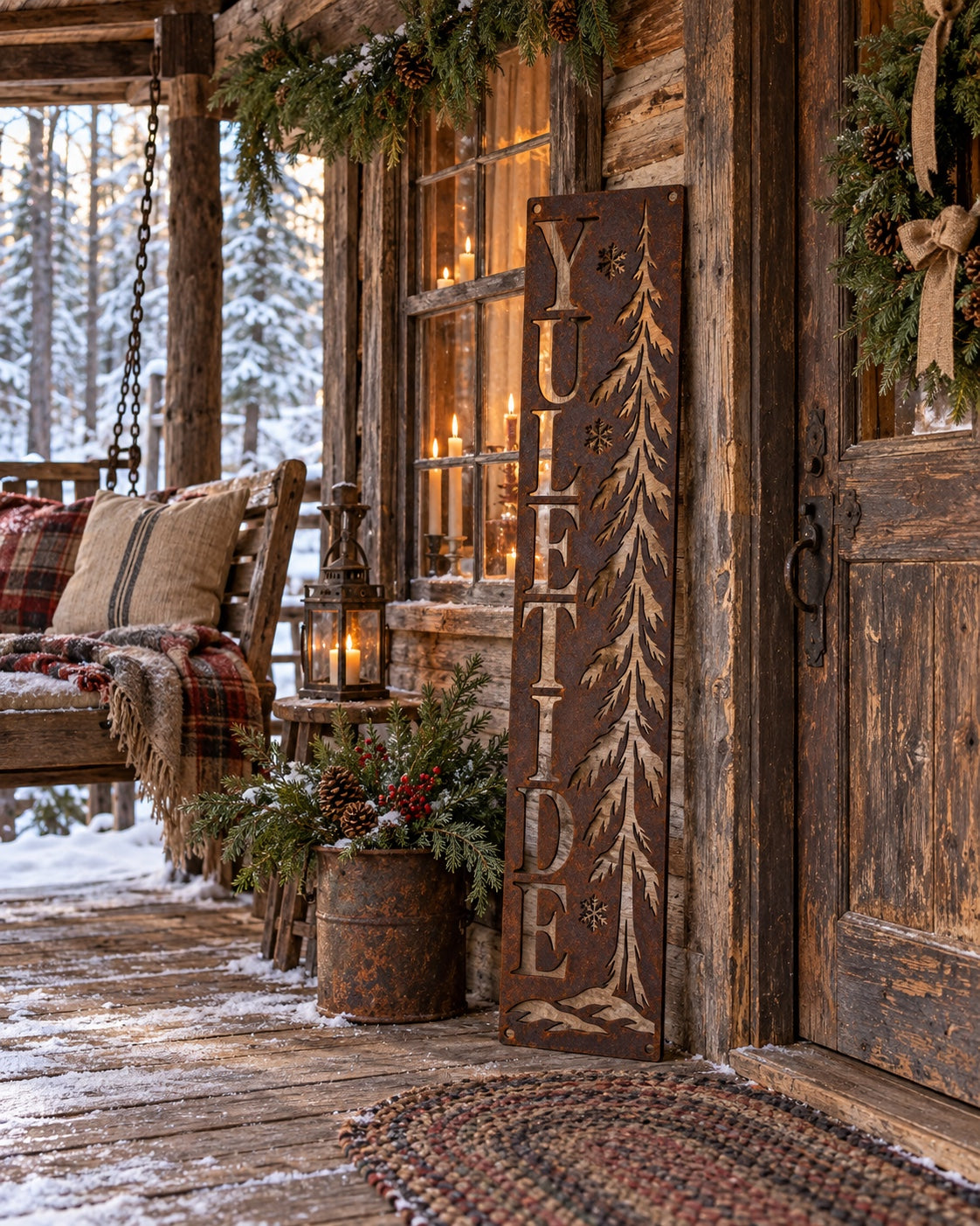 YULETIDE Metal Porch Leaner