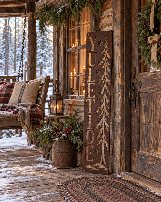 YULETIDE Metal Porch Leaner