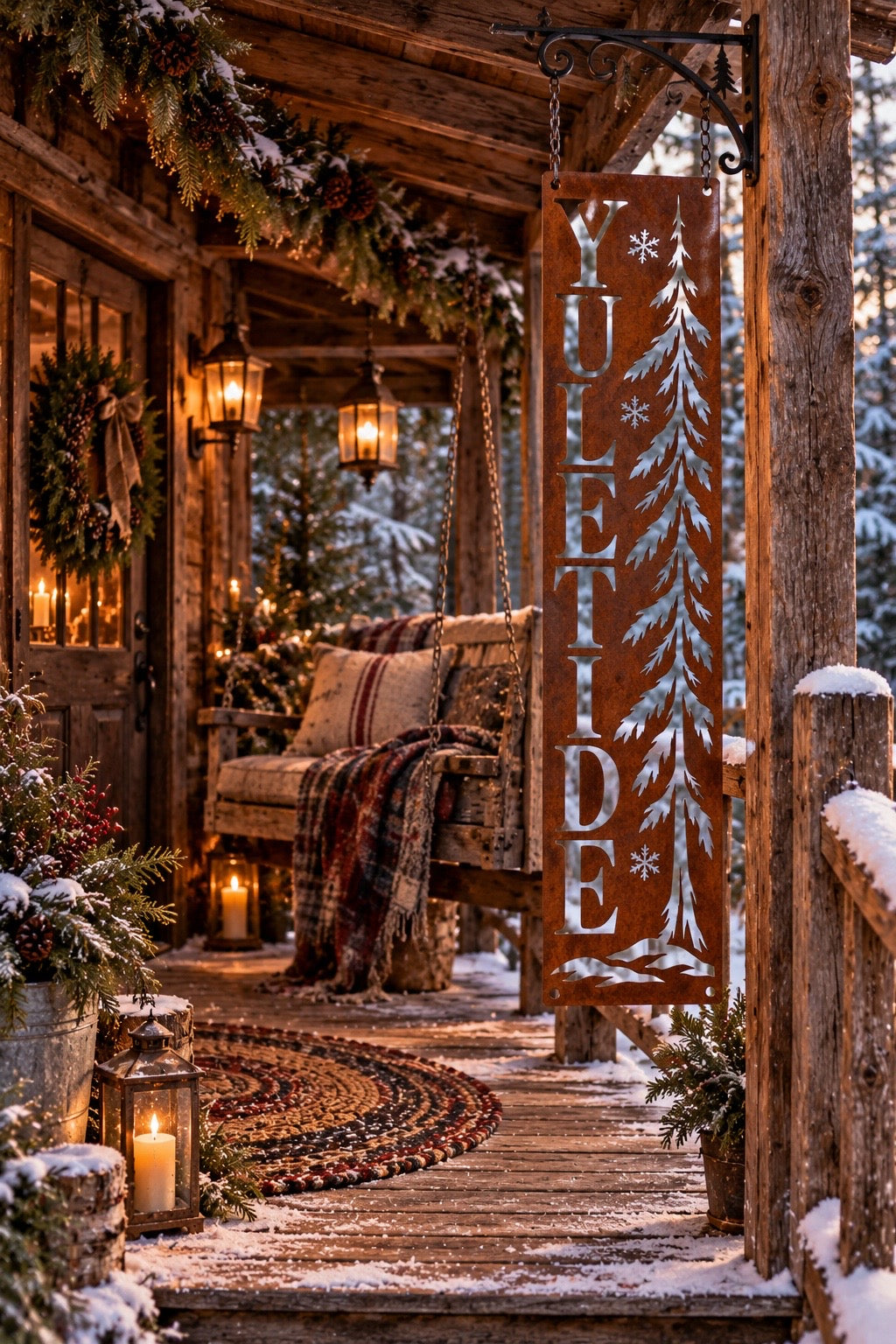 YULETIDE Metal Porch Leaner